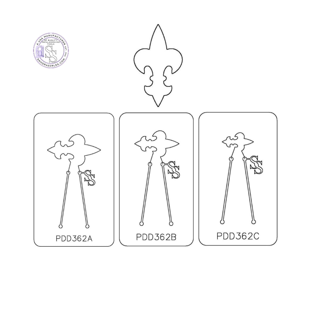 PANCAKE DIE PDD362 DESIGN 62 FLEUR-DE-LIS